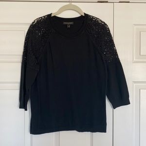 Banana Republic 3/4 Sleeve Lace Detail Sweater